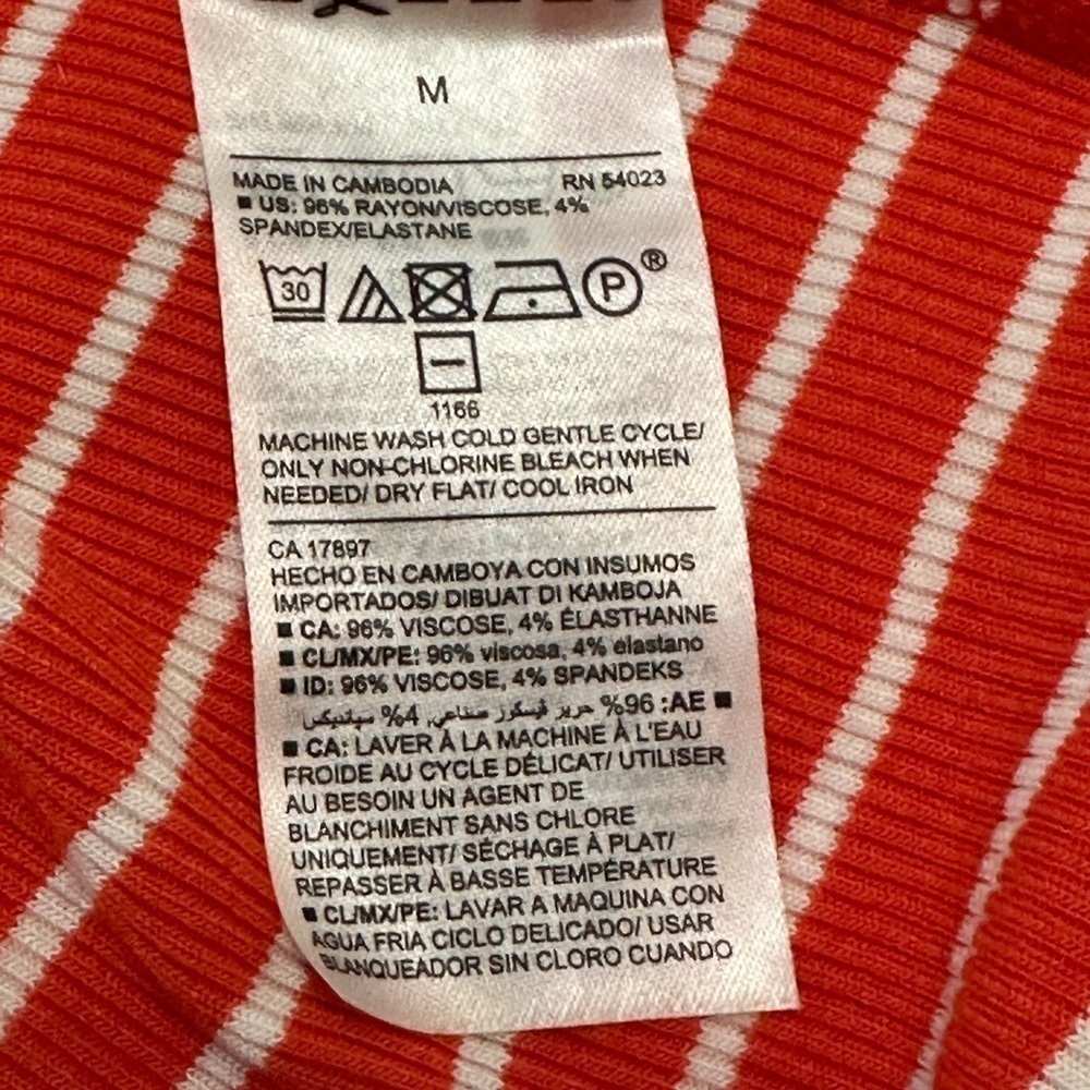 Women’s Old Navy Orange striped off the shoulder dress Size M - Picture 5 of 7